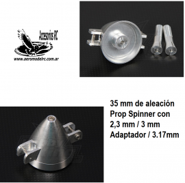 cono plegable 35 mm de aleación  con ejes de  2,3 mm / 3 mm Adaptador / 3.17mm