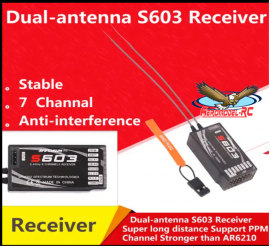 Receptor de 2,4G 6CH S603 compatible con JR Spektrum, transmisor de DSM2