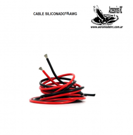 cable 18 awg siliconado 1metro rojo /1metro negro 